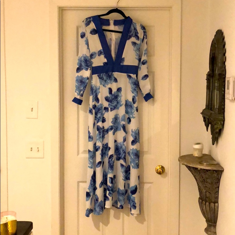 Blue and white floral